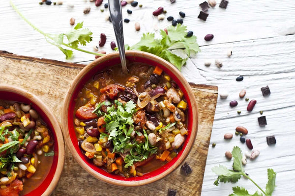 Black Bean and Sweet Potato Chili with Charleston Coconut Chips - Main Course Recipe