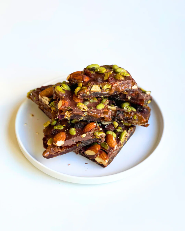 Holiday Date Bark with Edamame mix