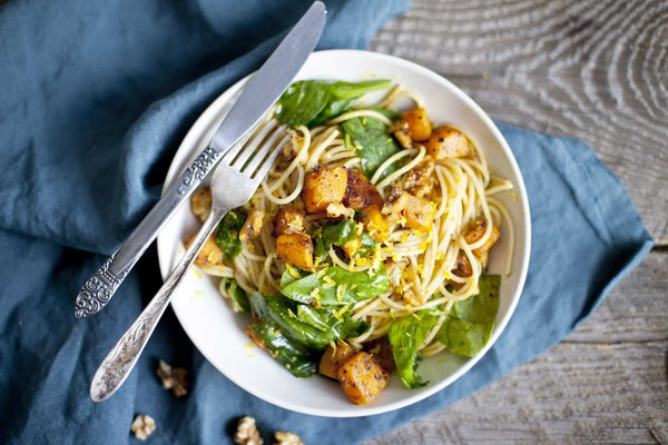 Pasta with Squash, Spinach and Walnut - Main Course Recipe