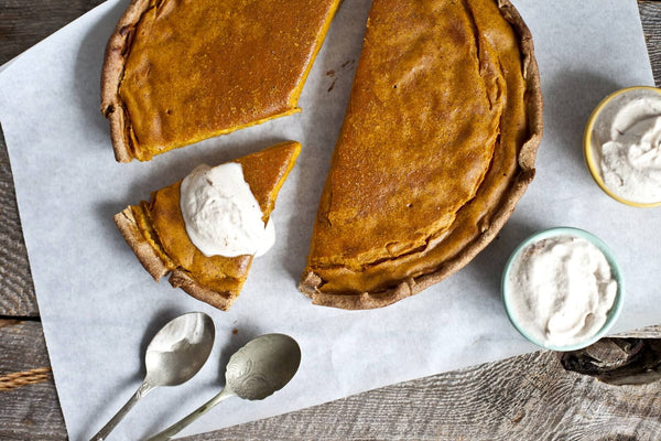 Pumpkin Pie with Hazelnut Whipped Cream - Dessert Recipe