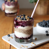Organic Overnight Chia Oats with Protein – Blueberry Muffin