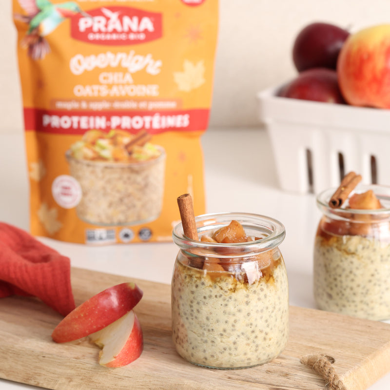 Organic Overnight Chia Oats with Protein – Maple & Apple