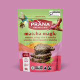 MATCHA MAGIC - Écorces de chocolat 62% biologiques, sésame rôti, riz croustillant et matcha