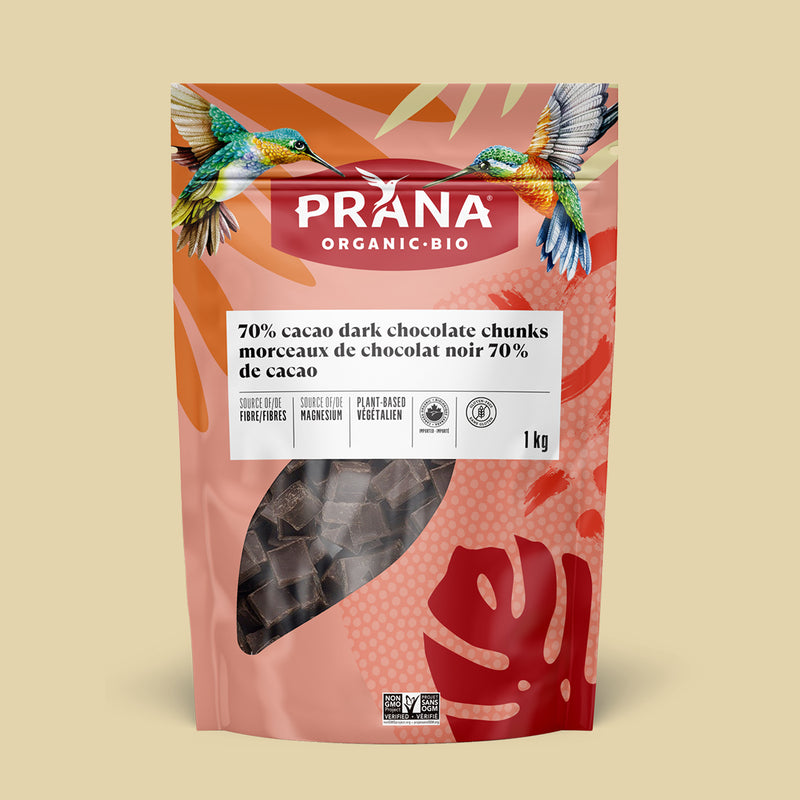 Organic dark 70% cacao Chocolate chunks
