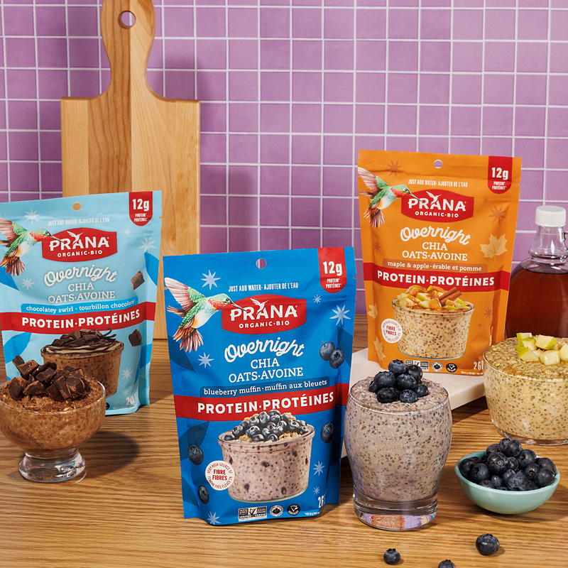 Organic Overnight Chia Oats with Protein – Maple & Apple