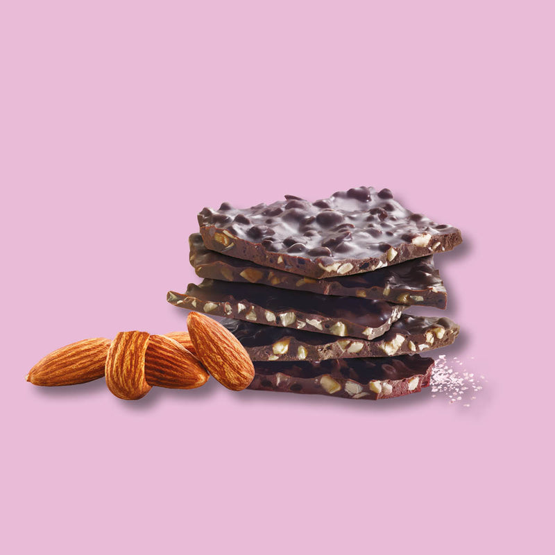 ALGARVE - Organic 62% Chocolate Bark Almonds & Sea Salt