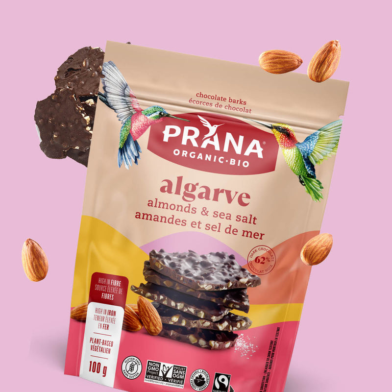 ALGARVE - Organic 62% Chocolate Bark Almonds & Sea Salt